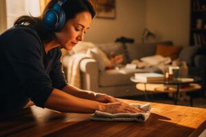 Coraz więcej ludzi nagrywa dźwięki codziennego sprzątania, specjaliści od organizacji domu tłumaczą, dlaczego to działa